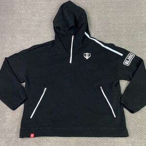 Baseball 101 Lifestyle Game Day Hoodie Adult XXXL Black Quarter Zip BSBL